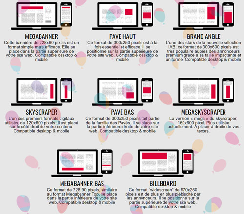 Les publicités non intrusives IAB, sur les blogs et les sites web