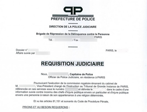 réquisition police réquisition